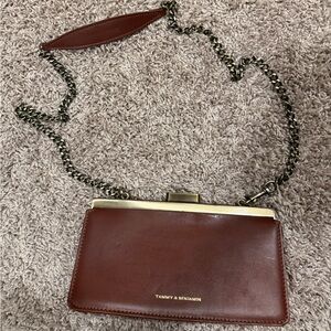 Tammy & Benjamin structured leather clutch/crossbody